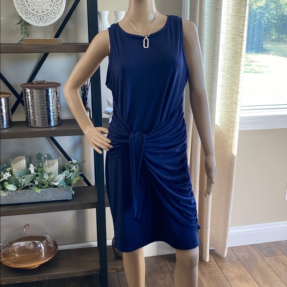 Navy Blue Sleeveless Dress
